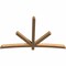 Ekena Millwork Alberta Smooth Timber Gable Bracket, Western Red Cedar, 84"W x 53"H x 3 1/2"D x 3 1/2"F, 15/12 Pitch GBW084X53X0404ALB00SWR - alternate 5